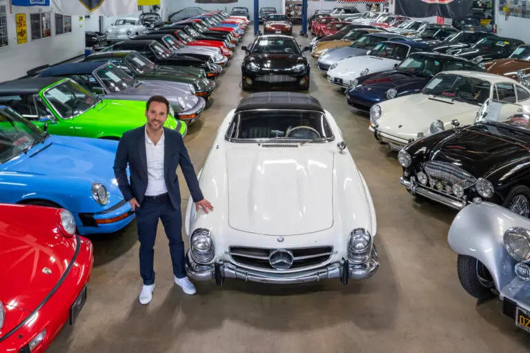 Owner with a classic car